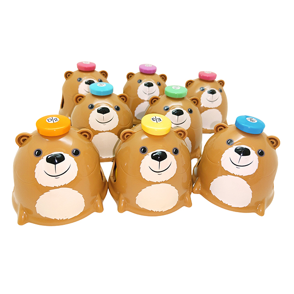 Wholesale 8 Tones Brown Bear Kid Table Bell Set