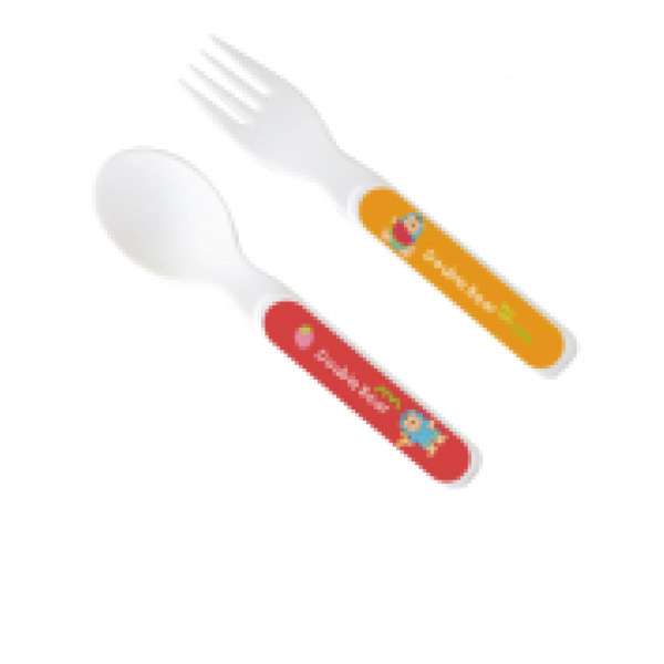 2pcs White Cutlery Set