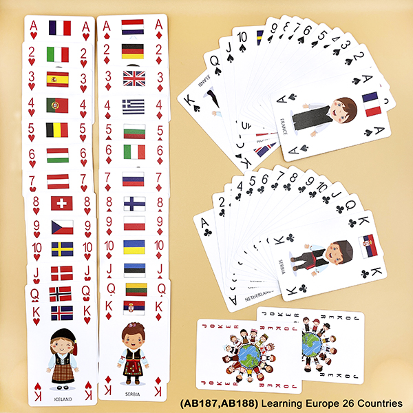 54PCS Europe Culture Education Cards - Music Back