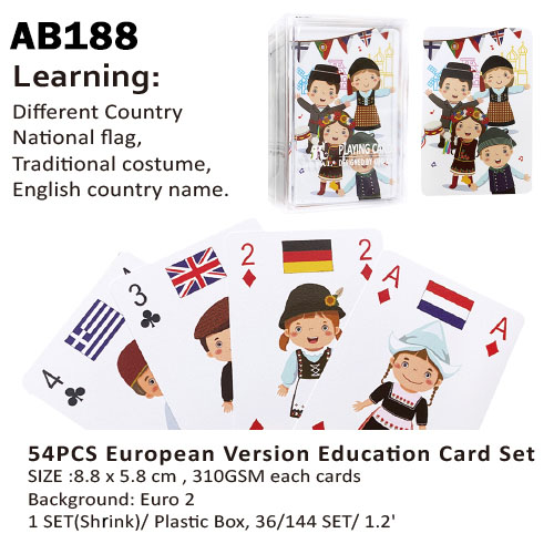54PCS Europe Culture Education Cards - Dancing Back