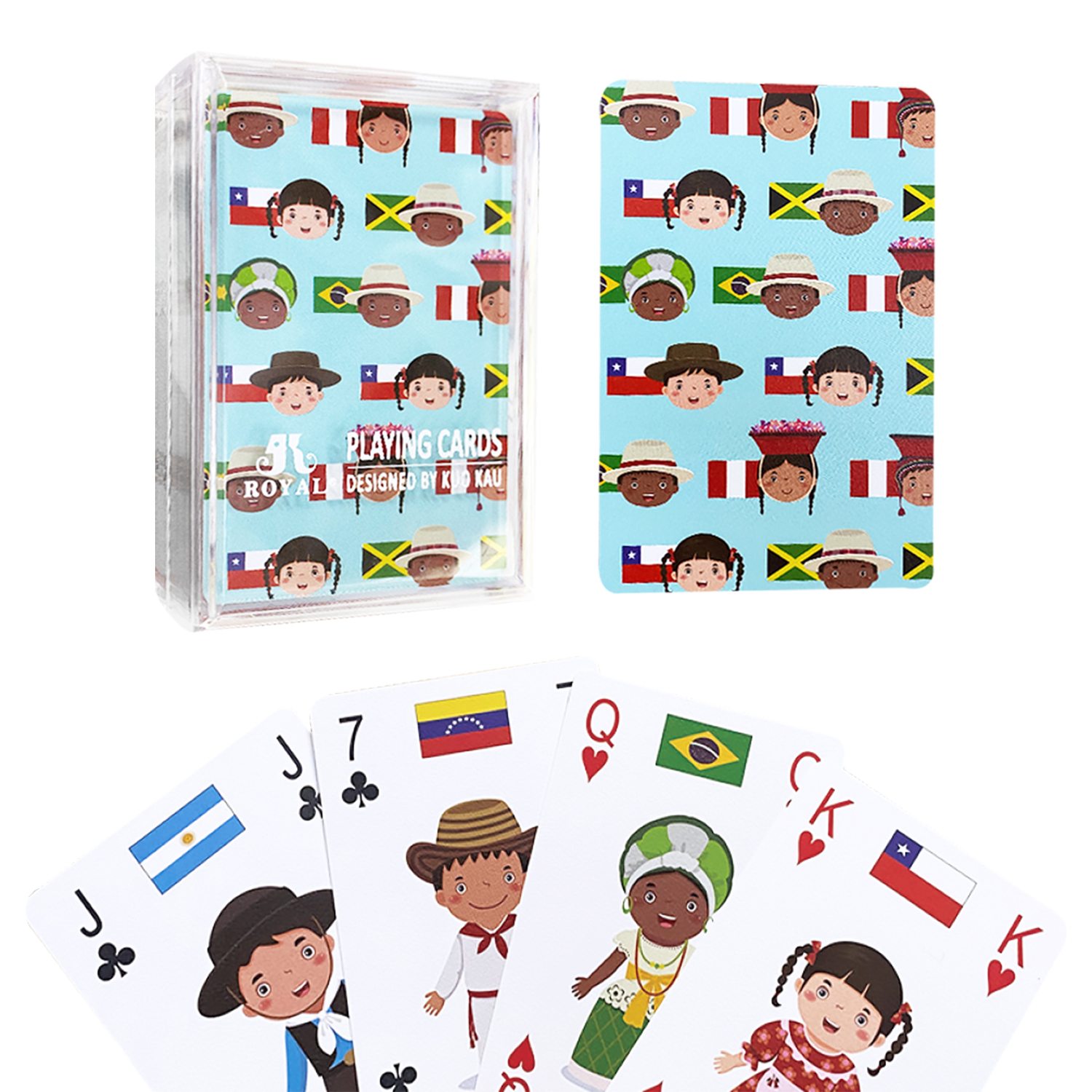 54PCS America Culture Education Cards - South America & Caribbean Back