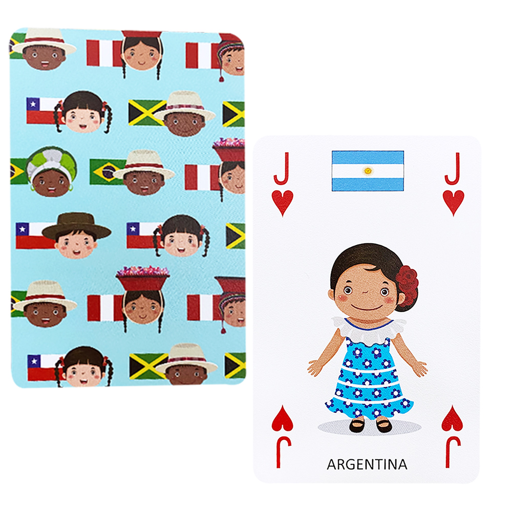 54PCS America Culture Education Cards - South America & Caribbean Back