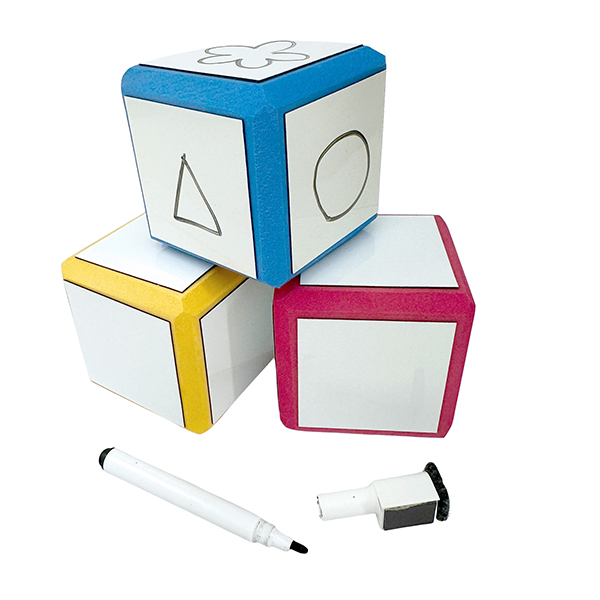 4Pcs 60mm Eva Dice With Magnetic White Board