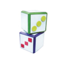 2Pcs 100mm Eva Dice With Magnetic White Board