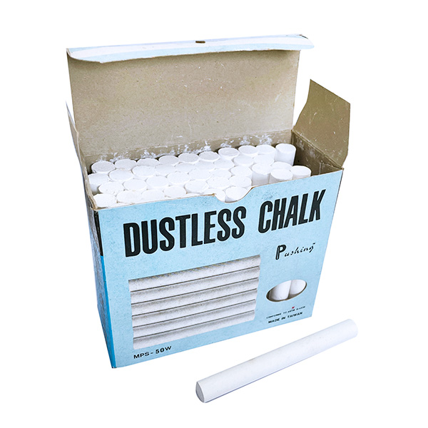 100 Pcs/Box Dustless White Chalk for School Stationery & Office Supply