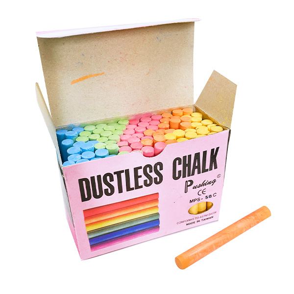 50 Pcs Dustless Color Chalk for School