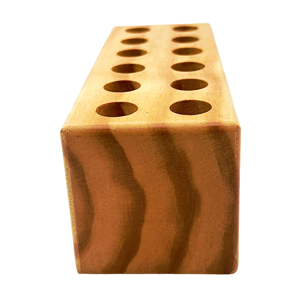Solid Wood Brush & Tool Block (12-Hole)