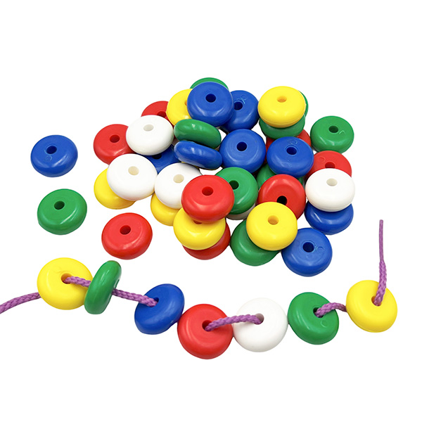 Kids Bead and String Lacing Toy-Set with 30 Wooden Beads, 2