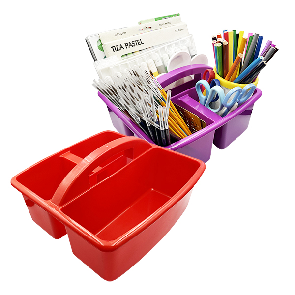 Plastic School Stationery And Craft Storage Caddy
