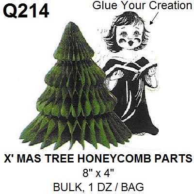 8" X 4" X'MAS TREE HONEYCOMB PARTS