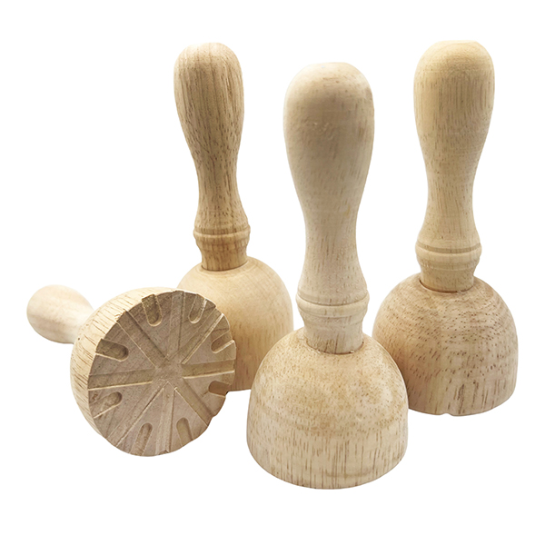 4 Pcs Wooden Clay Stamp Set