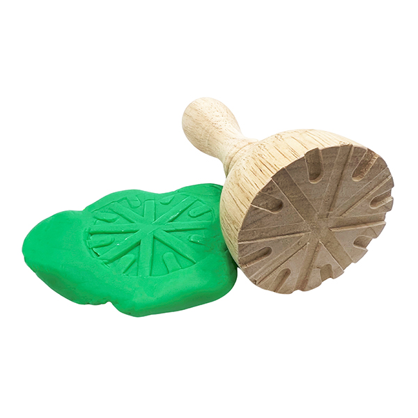 4 Pcs Wooden Clay Stamp Set