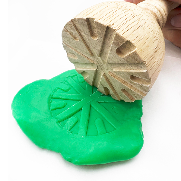 4 Pcs Wooden Clay Stamp Set
