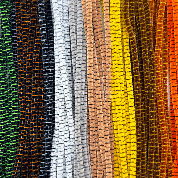 100pcs 6mm x 30cm Animal stripe Pipe Cleaner Chenille