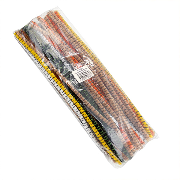100pcs 6mm x 30cm Animal stripe Pipe Cleaner Chenille