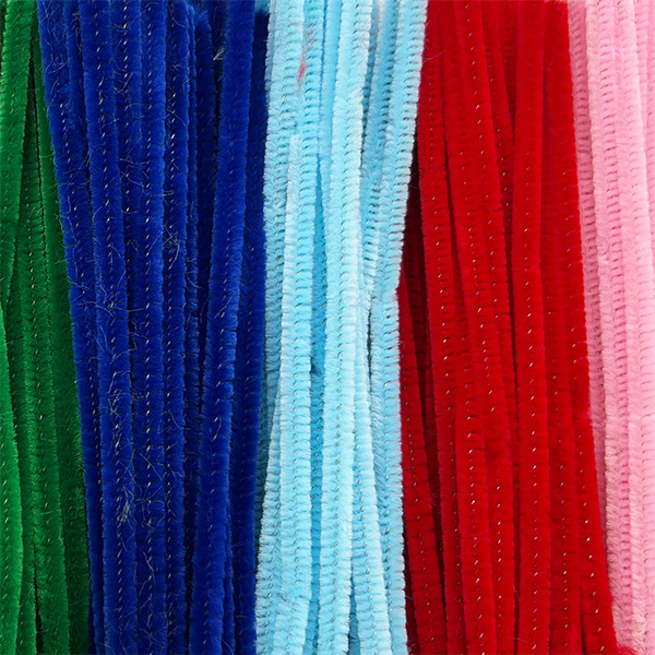 1000pcs 6mm x 15cm Colors fuzzy pipe cleaners