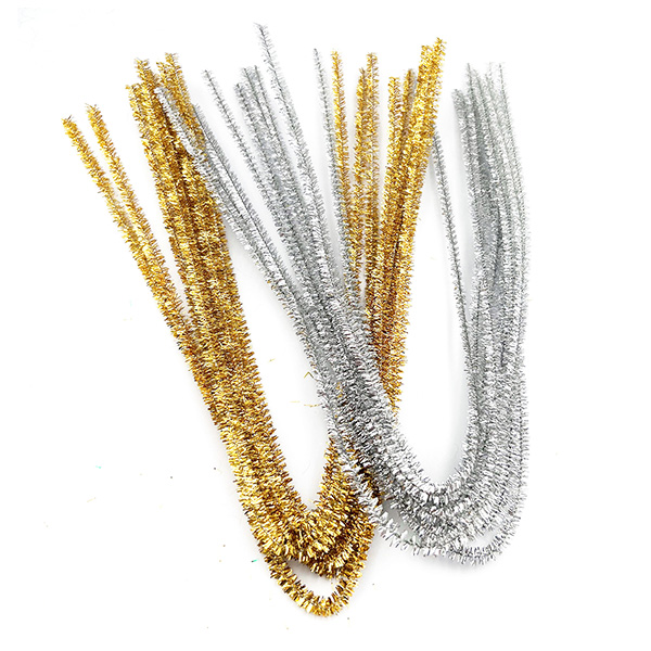 48 Pcs 6mm x 12L Mix Glitter Pipe Cleaners