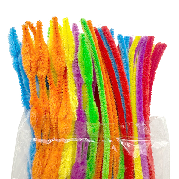 60 Pcs Mix Straight & Bump Chenille Stems Set