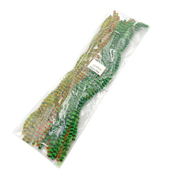 48 Pcs 13mm x 30cm Animal Print Chenille Stems Set