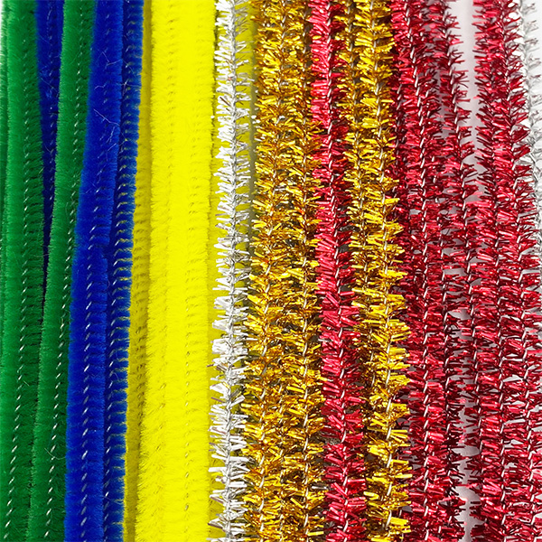 48 Pcs 6mm x 12"L Mix Glitter Pipe Cleaners