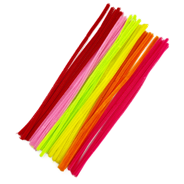 50/100pcs 30cm Chenille Stems Stick Cleaners Kids Educational Toys Handmade  Colorful Chenille Stems Pipe for