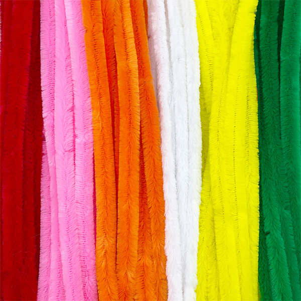 400 Pcs 15mm x 12"L Thick Chenille Pipe for Group