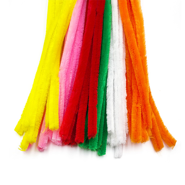 400 Pcs 15mm x 12"L Thick Chenille Pipe for Group