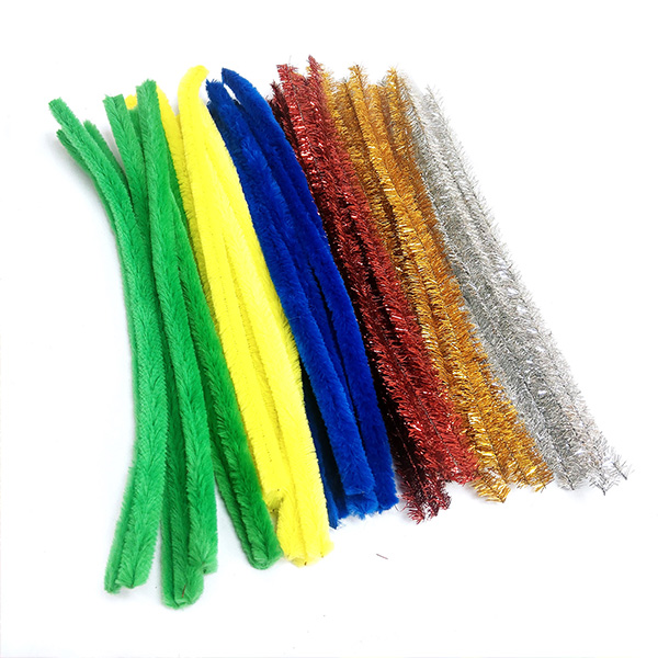 48 Pcs 15mm x 12L Mix Glitter Thick Pipe Cleaners