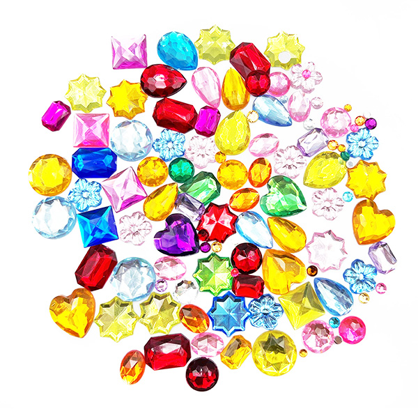 YIQIHAI 360pcs Craft Gems Jewels Acrylic Flatback Rhinestones