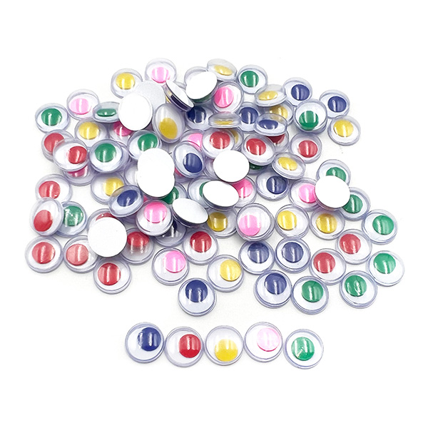 100pcs Colorful Round Wiggle Eyes