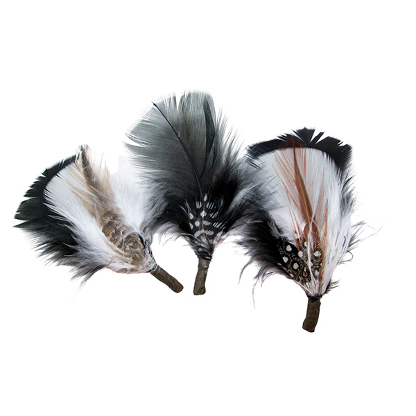 3pcs 7cm Craft Feathers Set