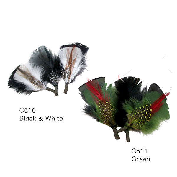 3pcs 7cm Craft Feathers Set