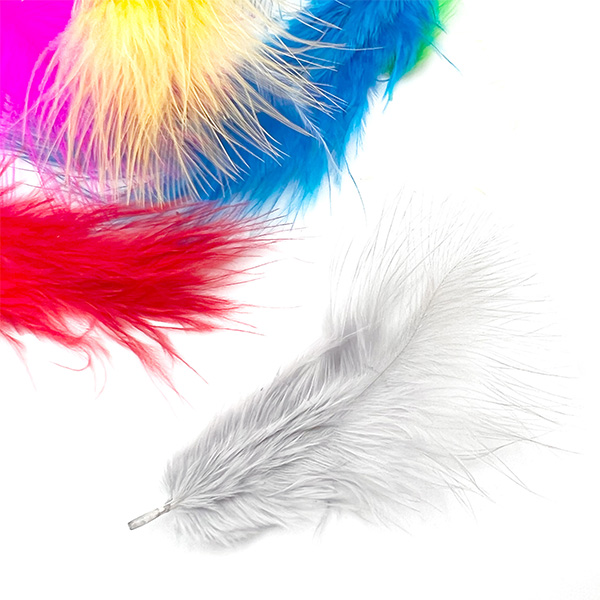 120pcs 6cm Coloured Turkey Craft Feathers