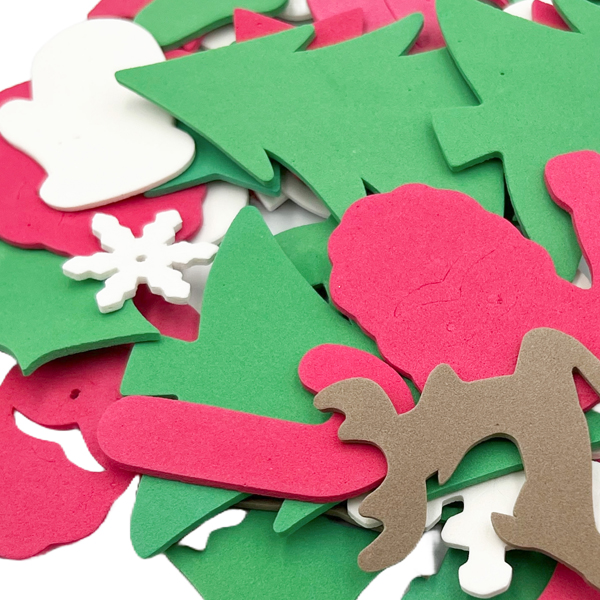 120g Christmas Foam Assorted Shapes