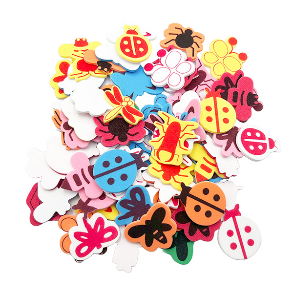 72 Pcs Insect Foam Shape Stickers Assorted