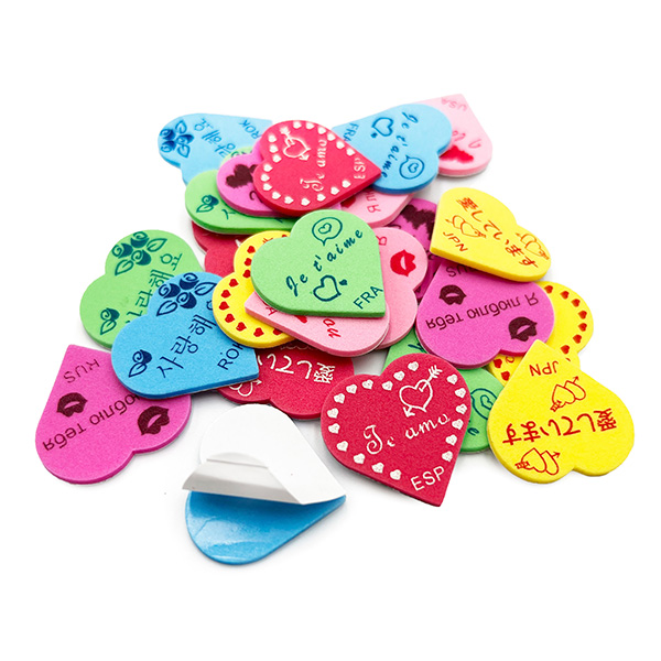 24Pcs Heart Self Adhesive Foam Shapes Assorted