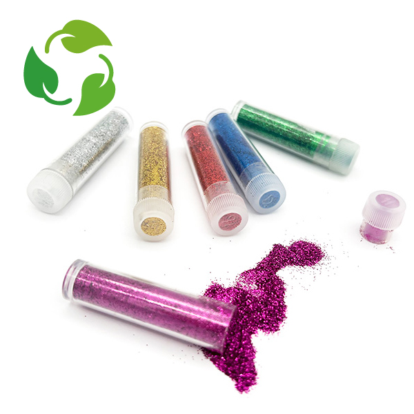 6 Colors 2G 1/128" Plastic Free Glitter Shaker Set