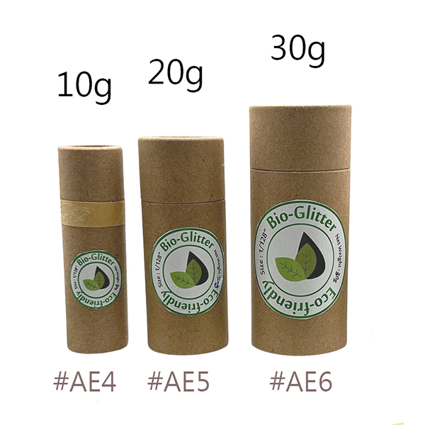 10g /20g/30g Cellulose Bio-Glitter with Big Mouth Paper Tube