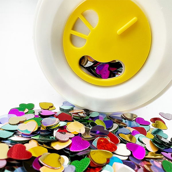 90g 6mm Heart Sequins