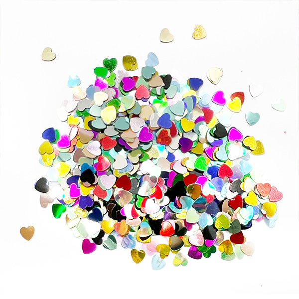 90g 6mm Heart Sequins