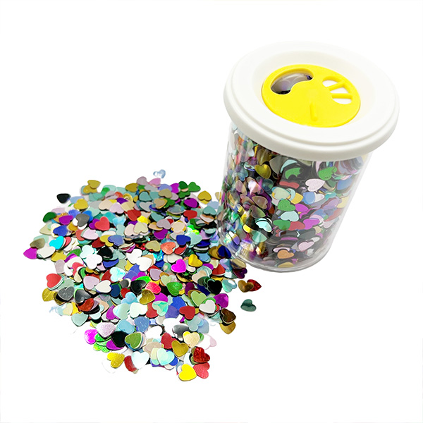 90g 6mm Heart Sequins