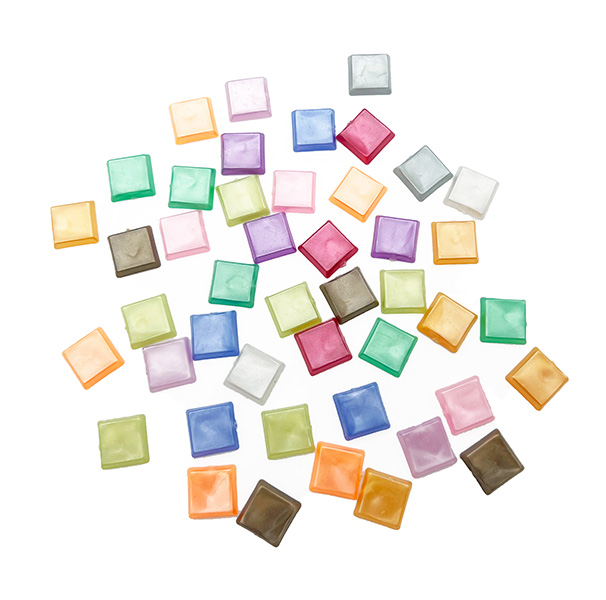 200g 1cm Pearl Colorful Square Pieces for Crafts