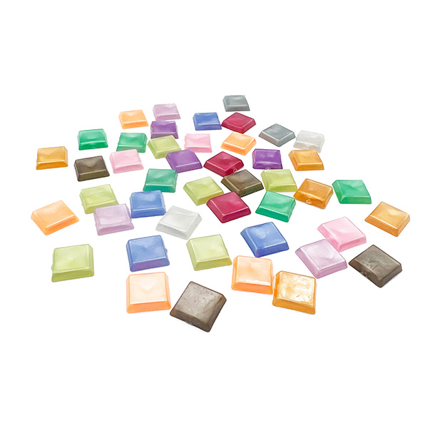 200g 1cm Pearl Colorful Square Pieces for Crafts