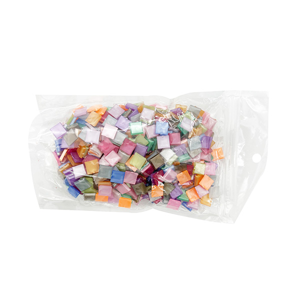 200g 1cm Pearl Colorful Square Pieces for Crafts