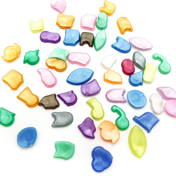 200G Irregular Pearl Mix Color Plastic Mosaic Tiles Set