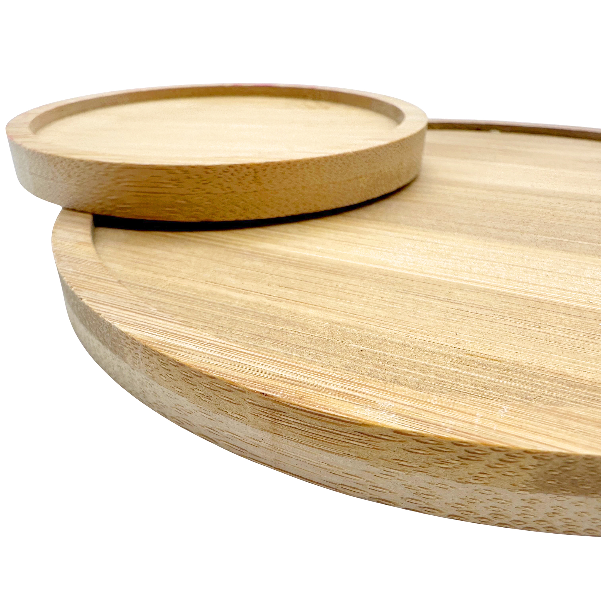 15.5cm Bamboo Round Mosaic Tray