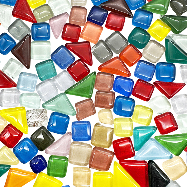 Irregular Colored Glass Mosaic Mix – 9-24mm Bulk Craft Supply for DIY Kits | PLOMA