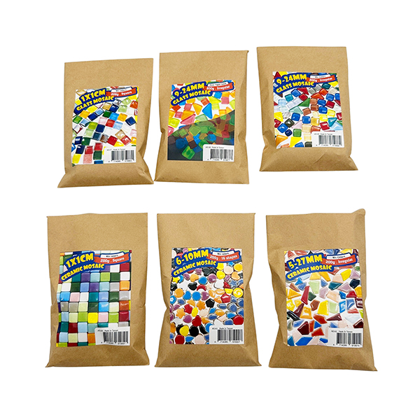 Irregular Colored Glass Mosaic Mix – 9-24mm Bulk Craft Supply for DIY Kits | PLOMA