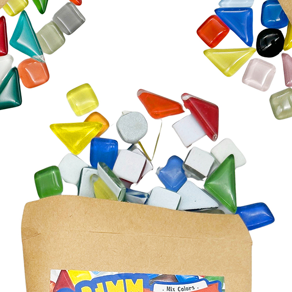 Irregular Colored Glass Mosaic Mix – 9-24mm Bulk Craft Supply for DIY Kits | PLOMA