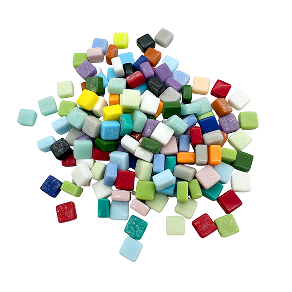 Matte Square Ceramic Mosaic Tiles – 10x10mm Mixed 16 Colors for DIY Craft Kits | PLOMA
